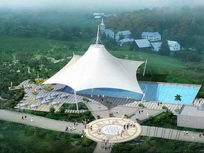 游泳池膜結構罩棚