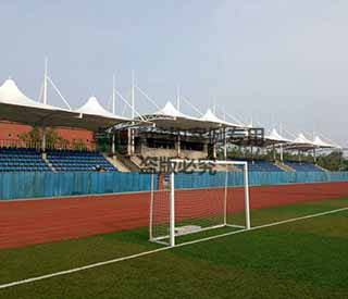 北京政法職業學院操場看臺膜結構遮陽棚