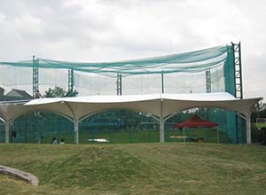 高爾夫發球臺膜結構遮陽棚/罩棚/雨棚的優勢