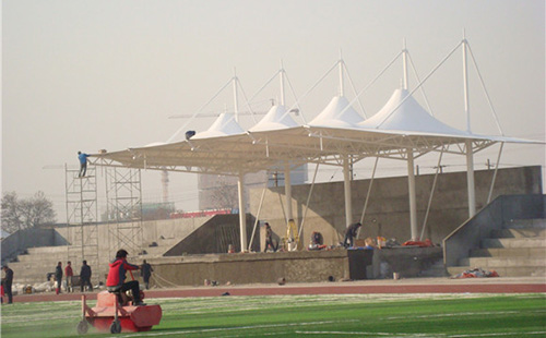 延安職業技術學院膜結構看臺