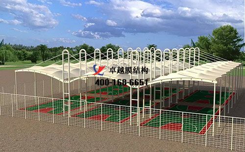  普洱膜結構網球場門球場籃球場（普洱星銳籃球公園）設計施工安裝案例