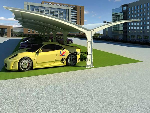   唐山<font color='red'>膜結構車棚</font>【唐山正欣實業集團有限公司】工程實例