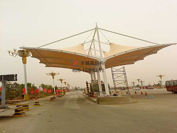 天水膜結構收費站設計施工案例 　　