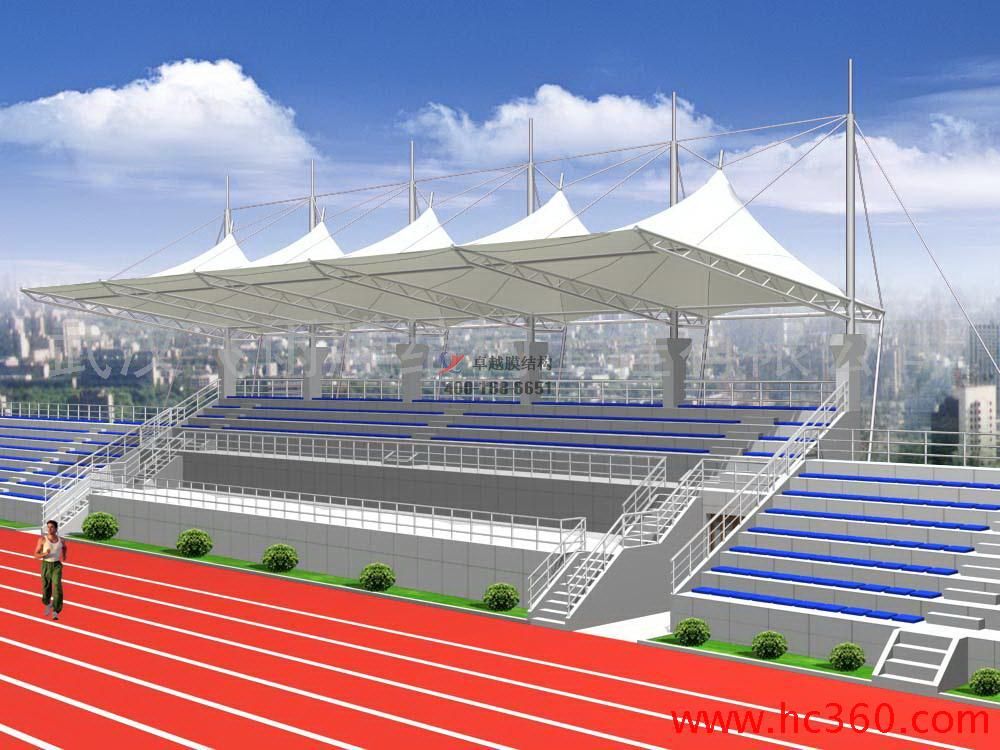 卓越膜結構看臺,專業施工團隊 設計到安裝一條龍施工服務.