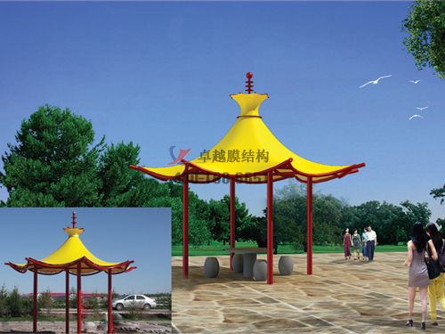 孝感張拉<font color='red'>膜結構景觀</font>設計施工【案例圖片】