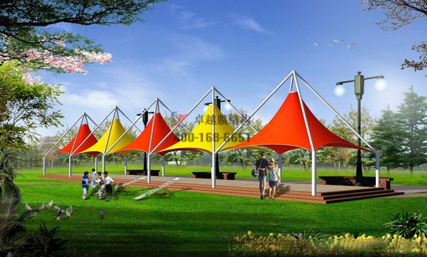 仙桃張拉<font color='red'>膜結構景觀</font>設計施工【案例圖片】