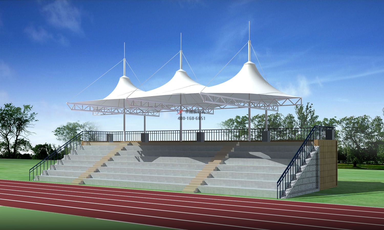 淄博市張拉膜看臺(tái)【工程案例】專(zhuān)業(yè)生產(chǎn)廠家 　　