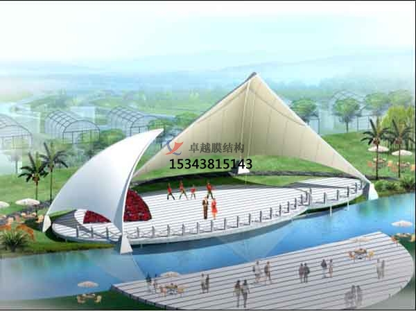 林芝景觀<font color='red'>張拉膜結構</font>遮陽棚【生產廠家】