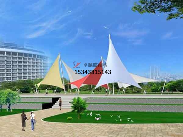 綿陽<font color='red'>張拉膜結構</font>景觀設計施工【案例圖片】