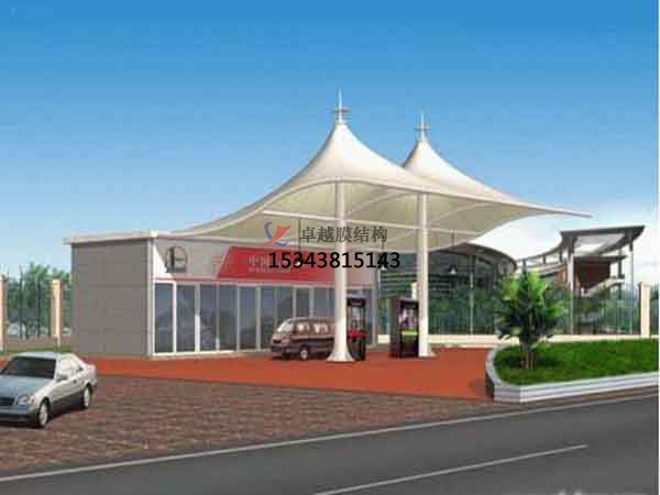 七臺河膜結構加油站頂棚【生產廠家】七臺河加氣站膜結構遮陽棚公司