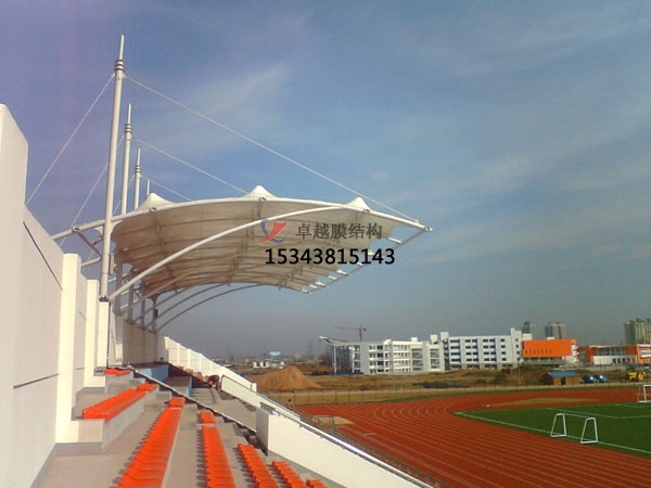 荊門 市看臺膜結構遮陽棚【生產銷售】
