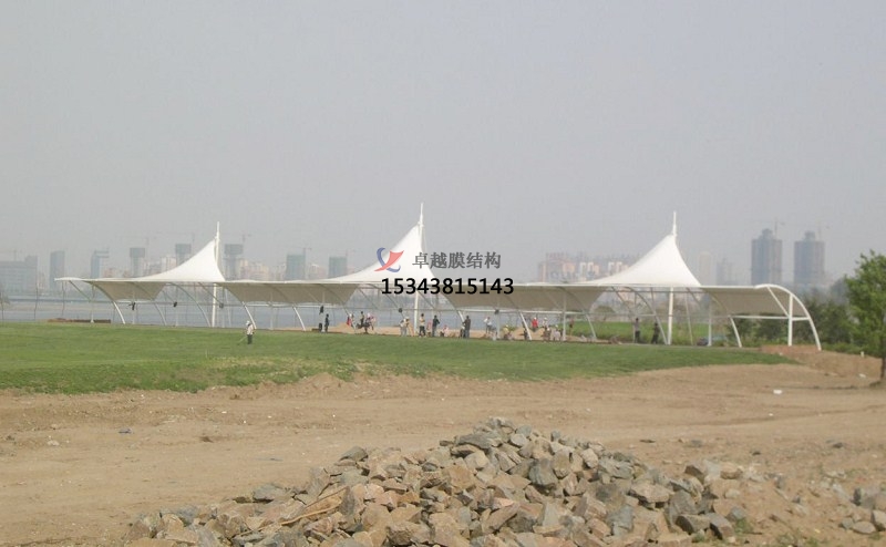 保山膜結構高爾夫發球臺遮陽棚