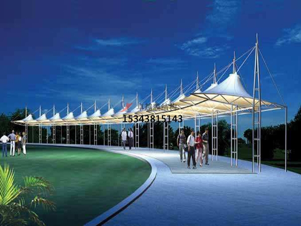 梧州膜結構高爾夫發球臺遮陽棚
