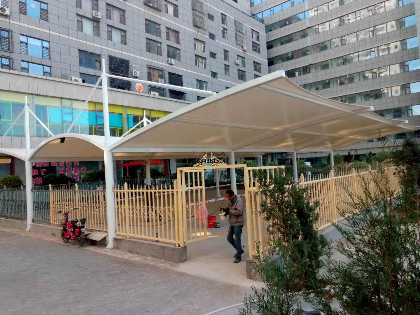 太原市小店社區膜結構車棚案例