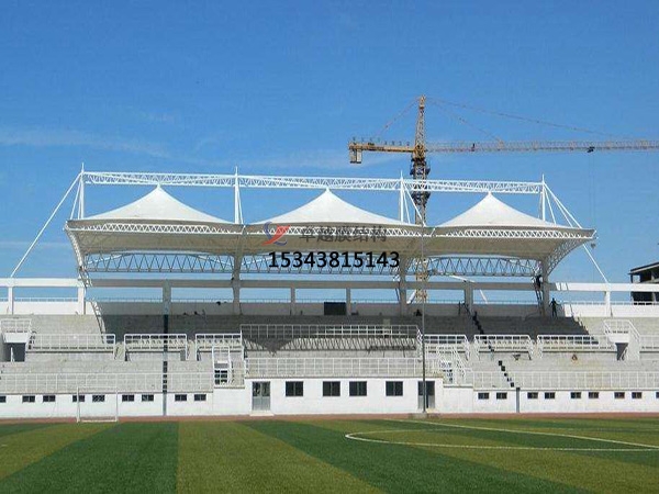 谷城體育場看臺膜結構/舞臺罩棚【生產安裝】