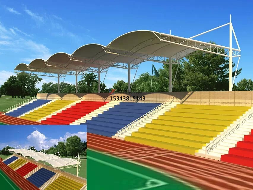 鳳翔縣膜結構看臺雨篷/主席臺/舞臺安裝專業生產廠家