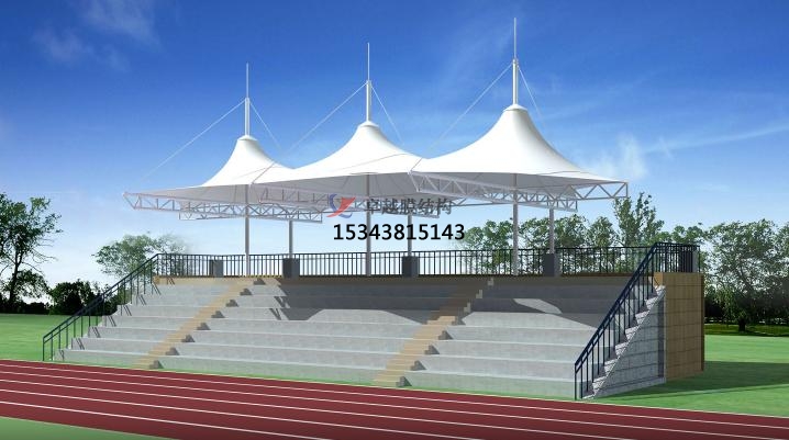 玉溪市看臺膜結構【張拉膜看臺】設計安裝