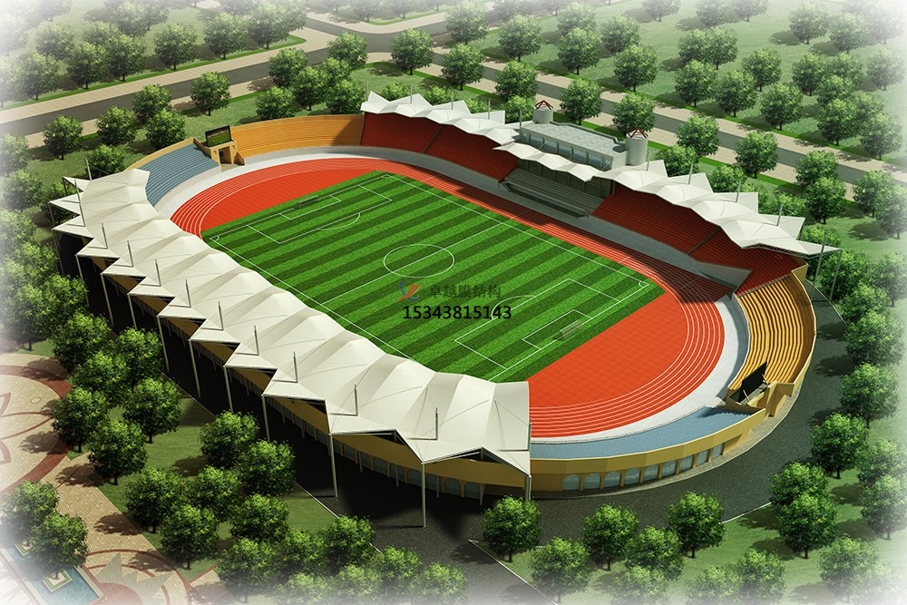 新鄉體育公園膜結構【看臺雨棚】門球場案例