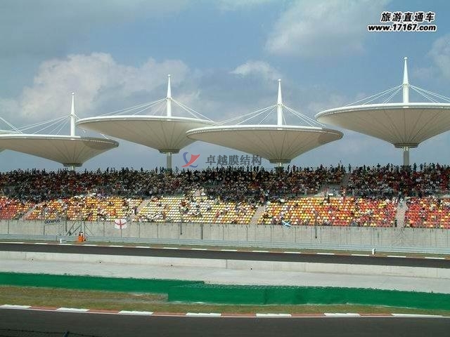 武功體育公園膜結構【看臺雨棚】門球場案例