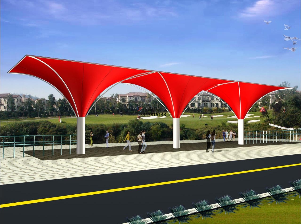 谷城膜結構景觀【張拉膜景觀】行業領先