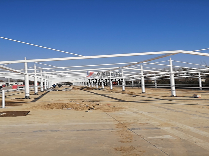 新鄉千味央廚膜結構車棚案例