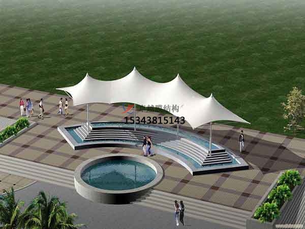 上海商業(yè)廣場<font color='red'>張拉膜結(jié)構(gòu)</font>景觀棚/雨棚設(shè)計(jì)搭建