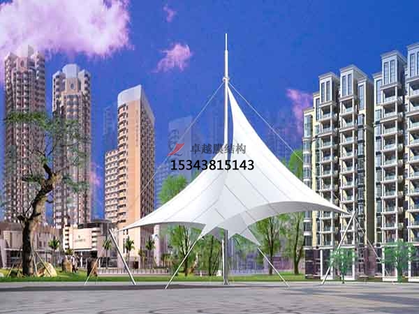 山西商業(yè)廣場<font color='red'>張拉膜結(jié)構(gòu)</font>景觀棚/雨棚設(shè)計(jì)搭建