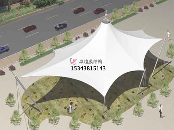 開封商業(yè)廣場<font color='red'>張拉膜結(jié)構(gòu)</font>景觀棚/雨棚設(shè)計(jì)搭建