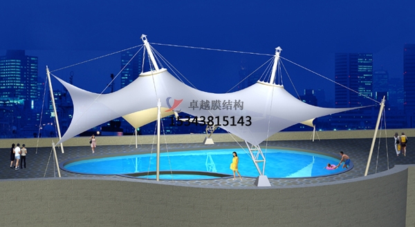 阿克蘇膜結構游樂場/<font color='red'>水上樂園</font>/造浪池/游泳池/兒童樂園遮陽棚廠家【膜結構設計】