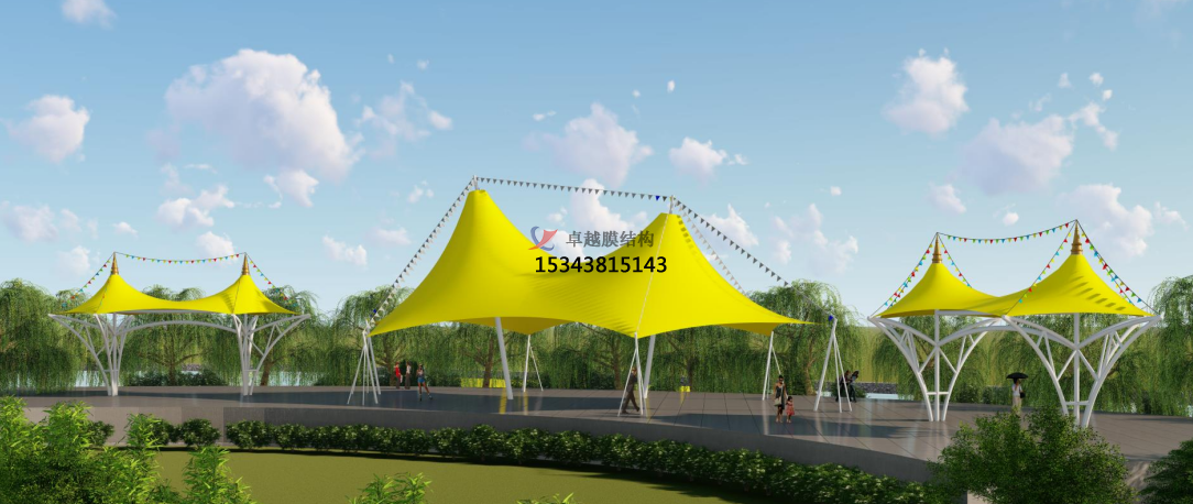 根據景區環境怎么確定膜結構景觀棚造型
