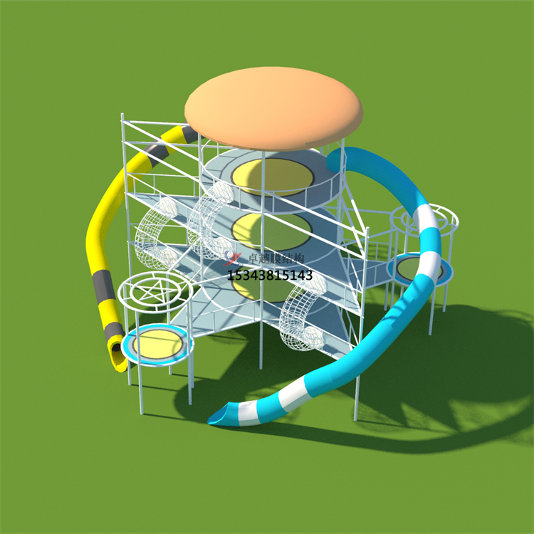 鶴壁兒童樂園彩虹滑道遮陽棚生產