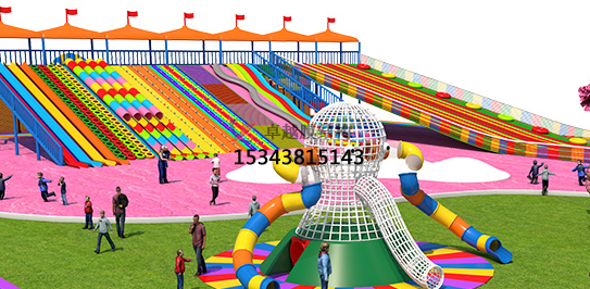 周口滑世界橘紅色<font color='red'>張拉膜結構</font>生產