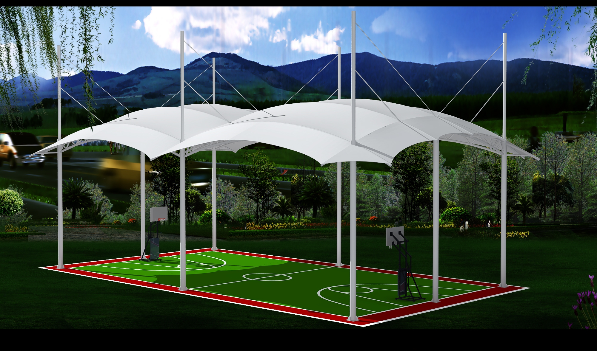 膜結構籃球場的優點