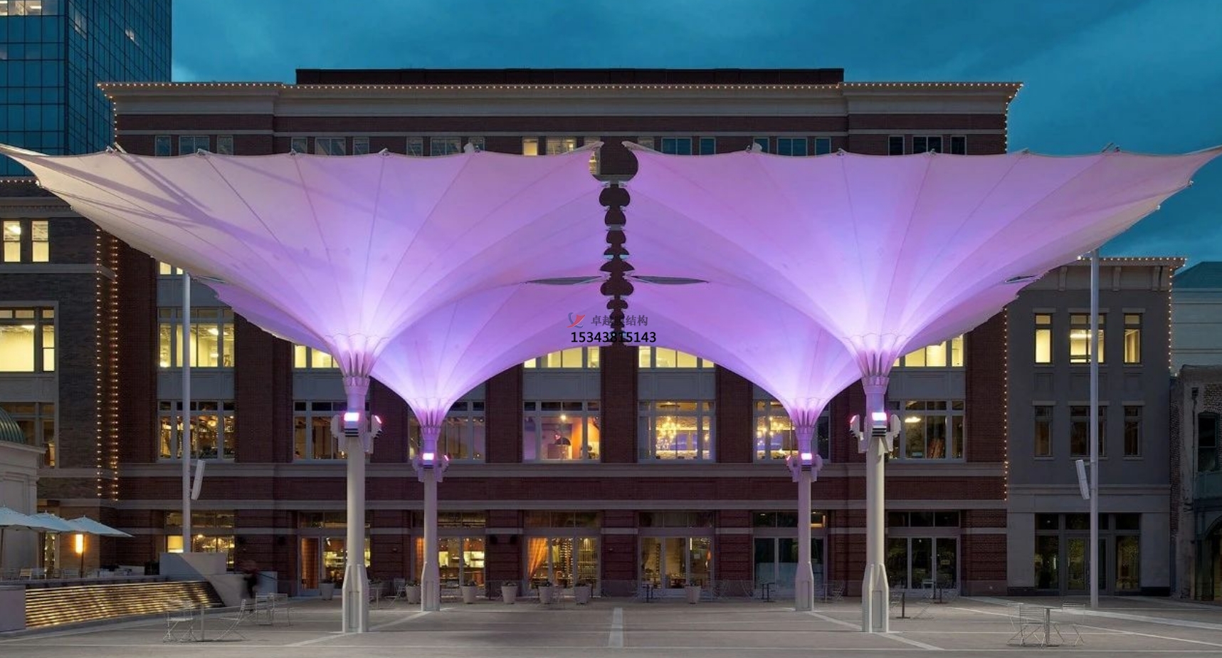 許昌商業街遮陽棚——許昌膜結構公司【專業廠家】