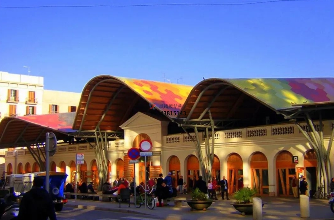 濟源農貿市場膜結構頂棚——濟源膜結構公司【專業廠家】