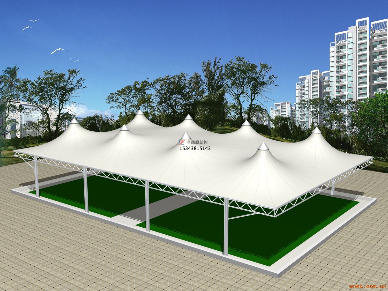 威海膜結構公司【網球館膜結構】威海膜結構廠家