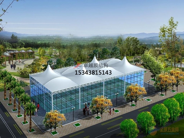 鞍山<font color='red'>膜結構公司</font>【PTFE膜結構羽毛球場】鞍山膜結構廠家