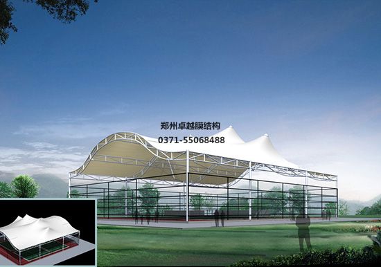 大同張拉膜籃球場遮陽棚生產廠家設計施工【大同市衛生學校張拉膜籃球場遮陽棚】等項目