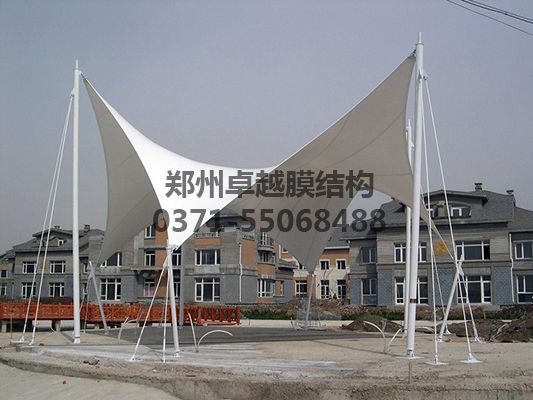 西安張拉膜遮陽棚生產廠家設計施工【西安航空學院張拉膜遮陽棚】等項目