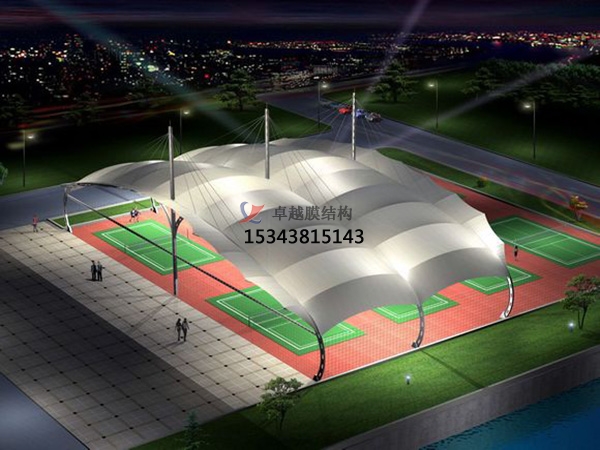 寧夏<font color='red'>膜結(jié)構(gòu)公司</font>【索膜結(jié)構(gòu)羽球場】寧夏膜結(jié)構(gòu)廠家